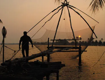 Chinese Fishing Nets Operated by Guests